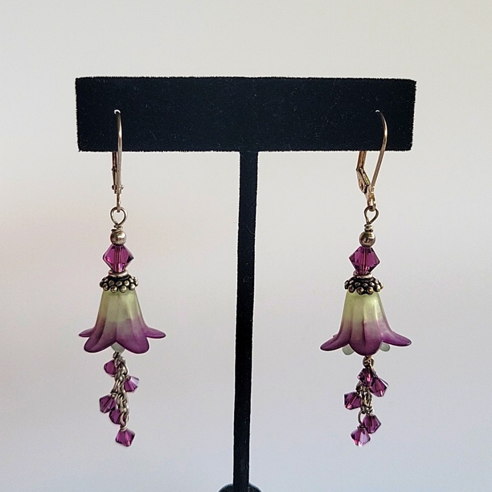 Artisan-made floral earrings